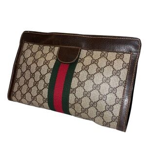 Authentic Vintage Gucci Sherry Line Clutch Handbag